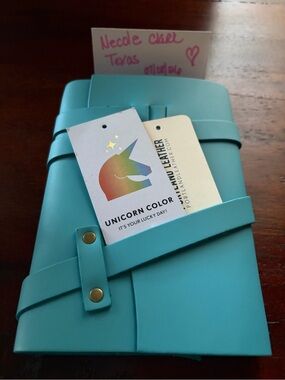 Unicorn Color Paradise Blue Women's Leather Wrap Journal